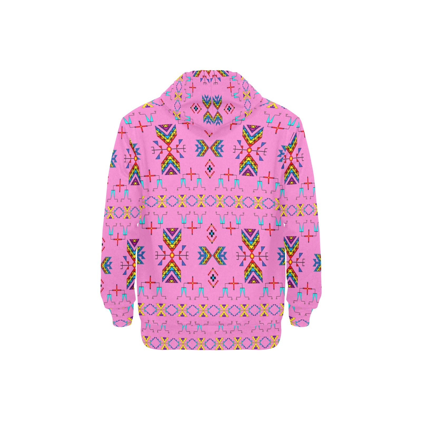 Rainy Chief Rainbow Blush Men's Long Sleeve Fleece Hoodie