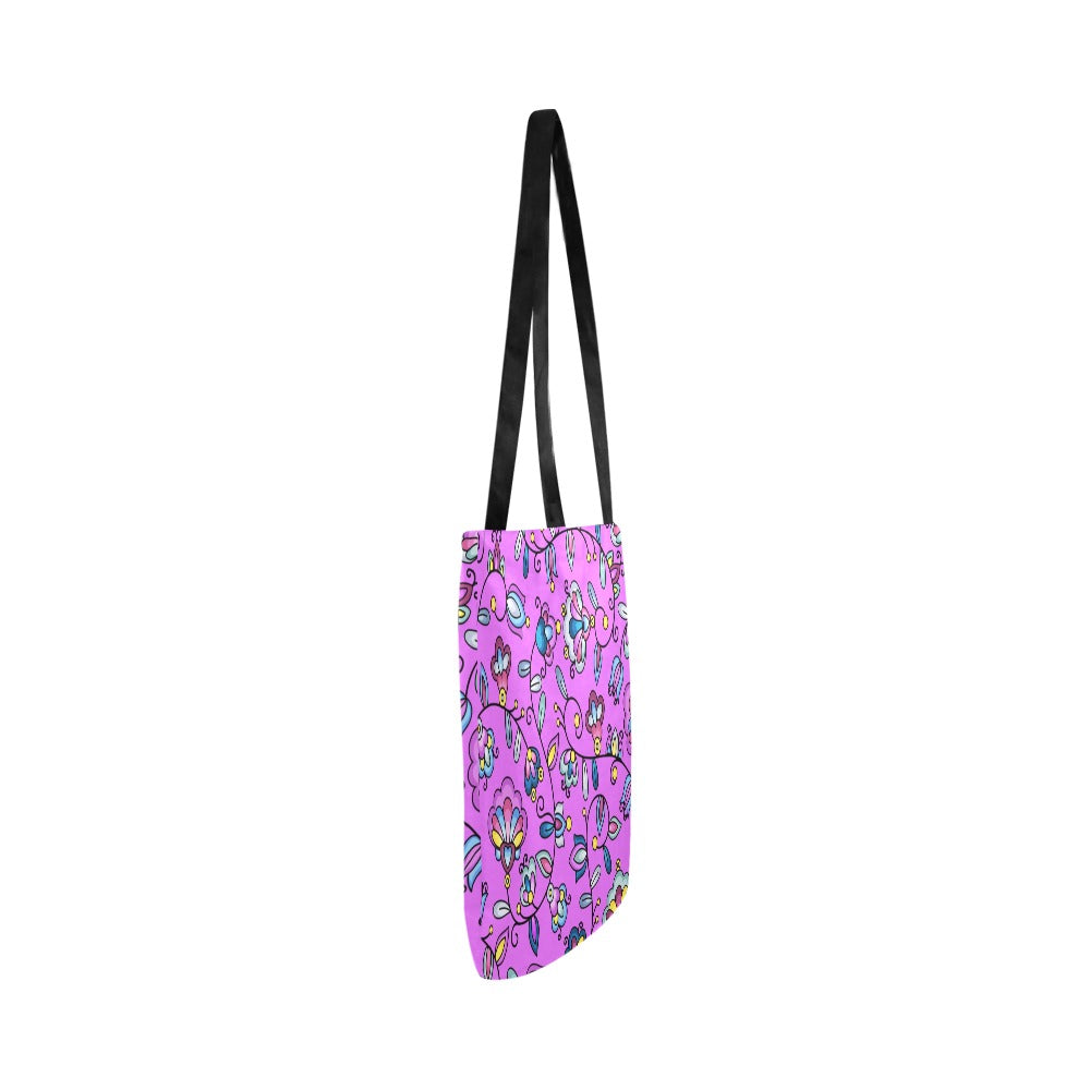 Autumn Bundle Blessing Purple Reusable Shopping Bag (Two sides)
