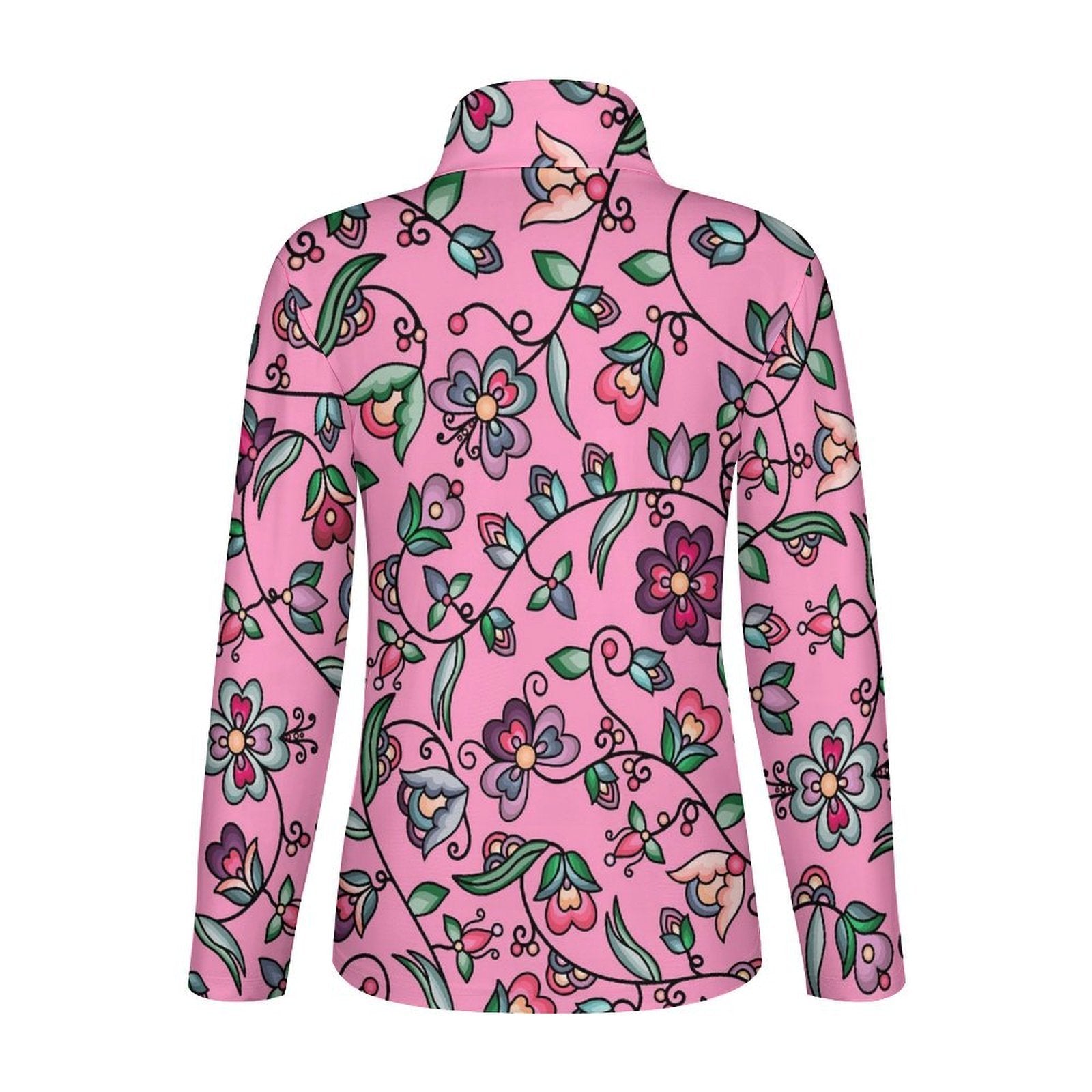 Amber Evening Garland Pink Long Sleeve Yoga Shirt