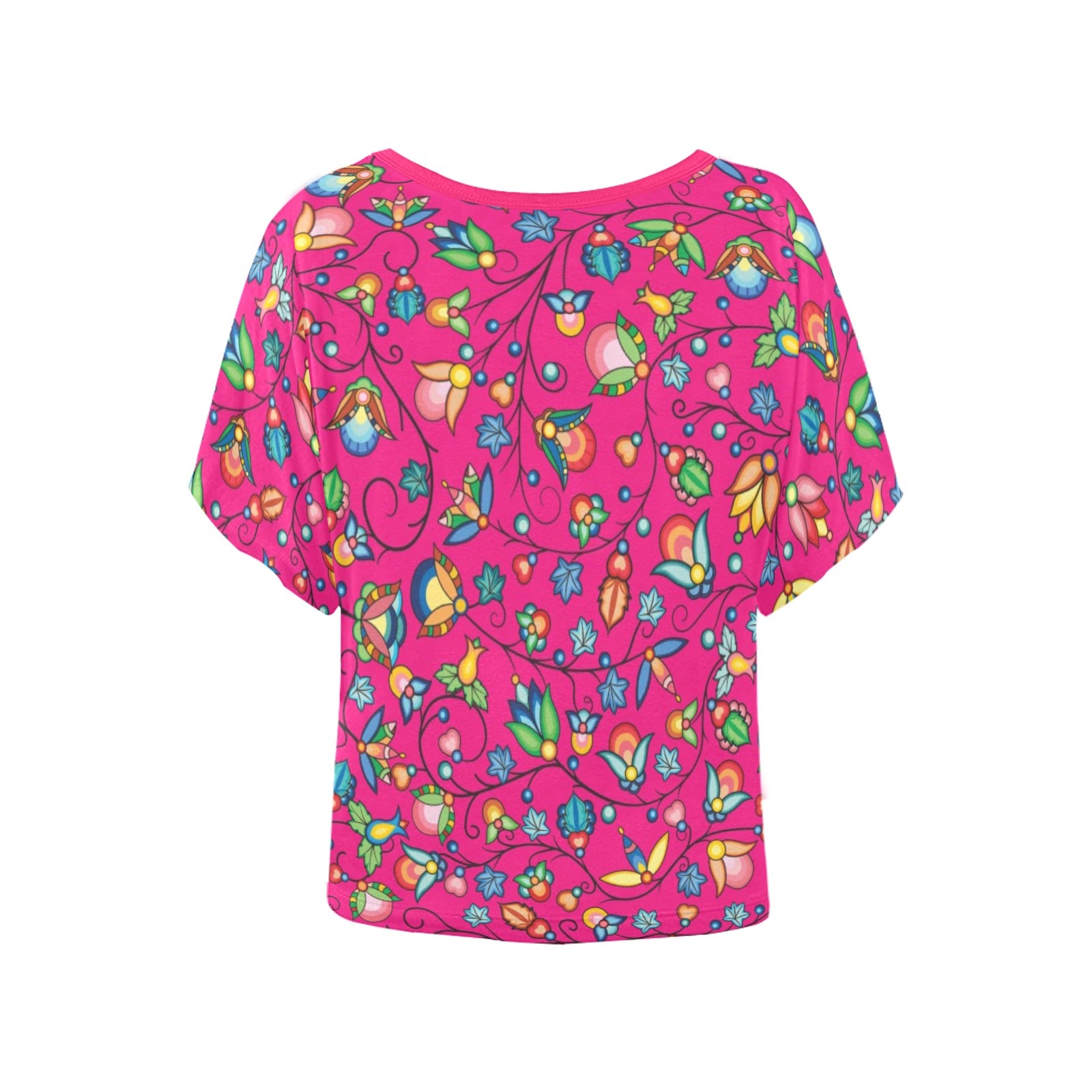 Prairie Plains Spirit Pink Women's Batwing-Sleeved Blouse T shirt
