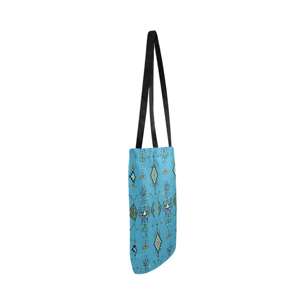 Bear Shield Blue Reusable Shopping Bag (Two sides)