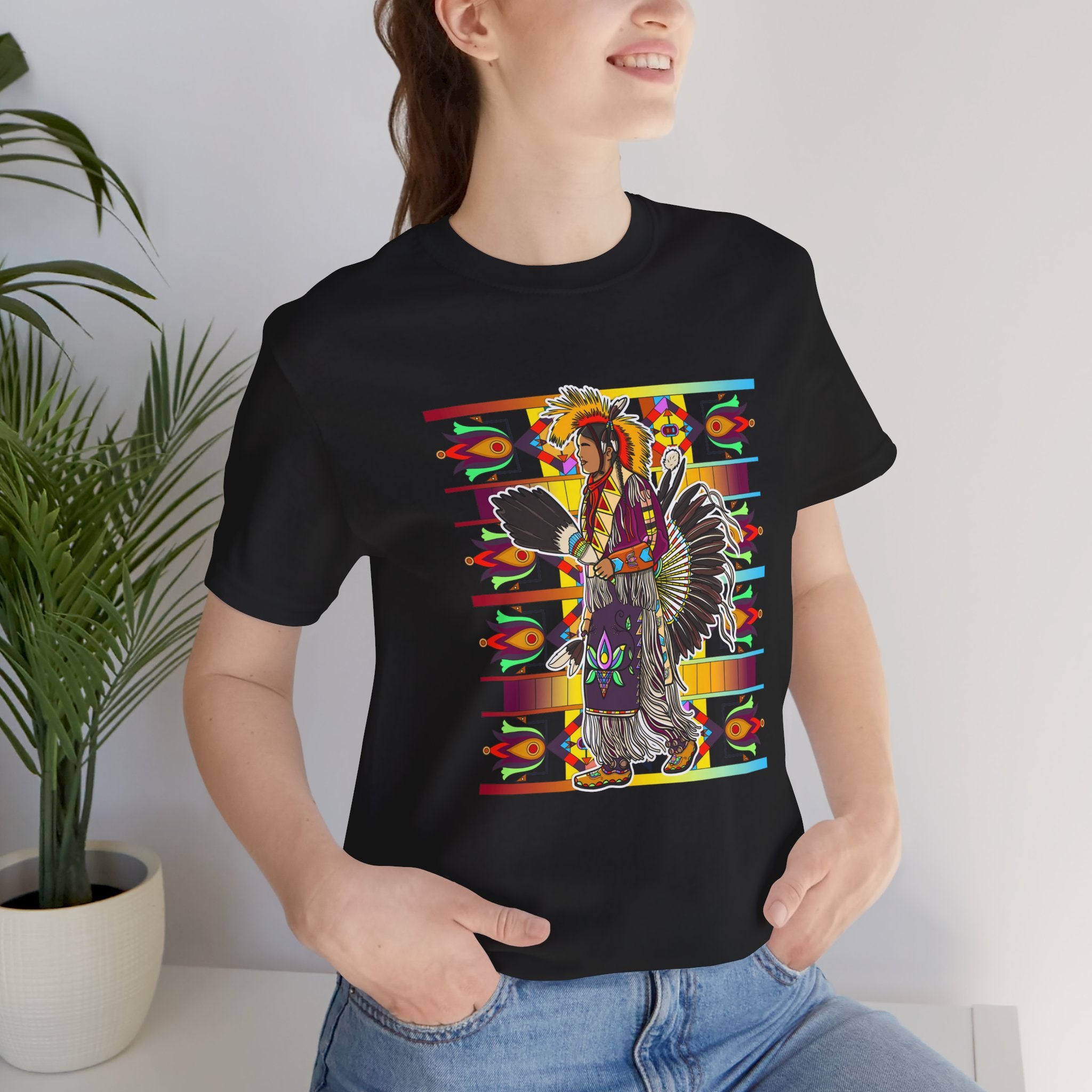 Traditional Powwow Man Dancer 2 Bella Canvas T-shirt