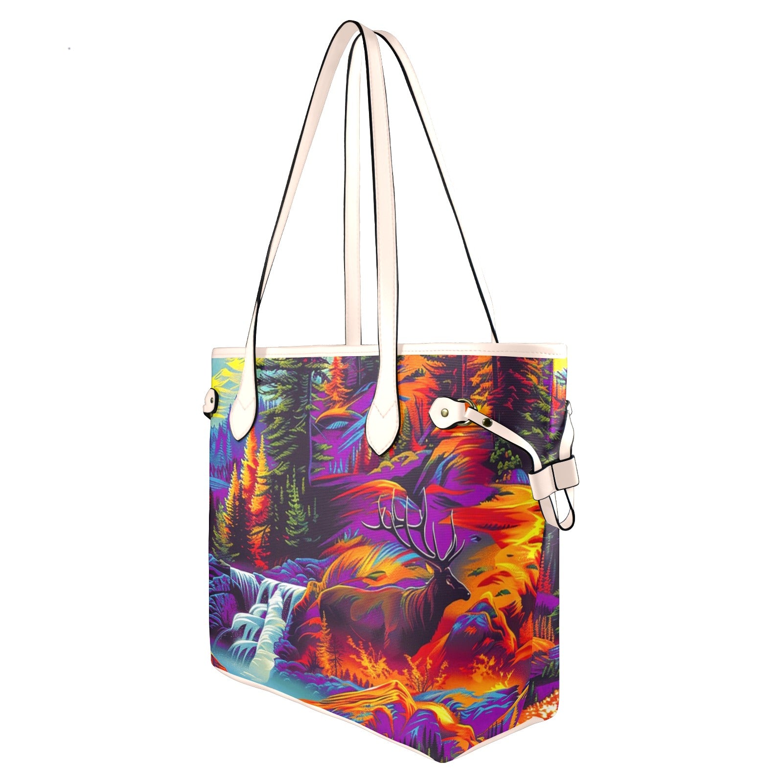 Elk Camo Clover Canvas Tote Bag
