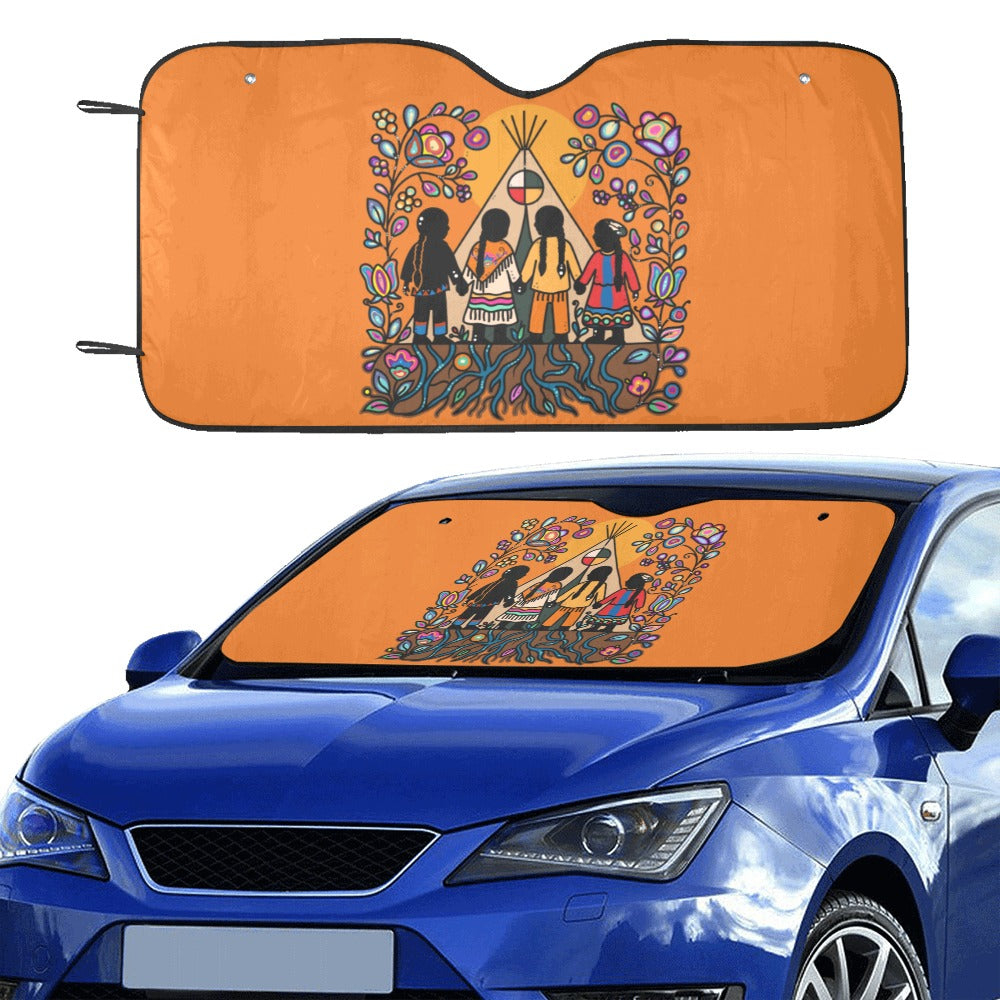 Rooted in Culture Car Sun Shade 55"x30"