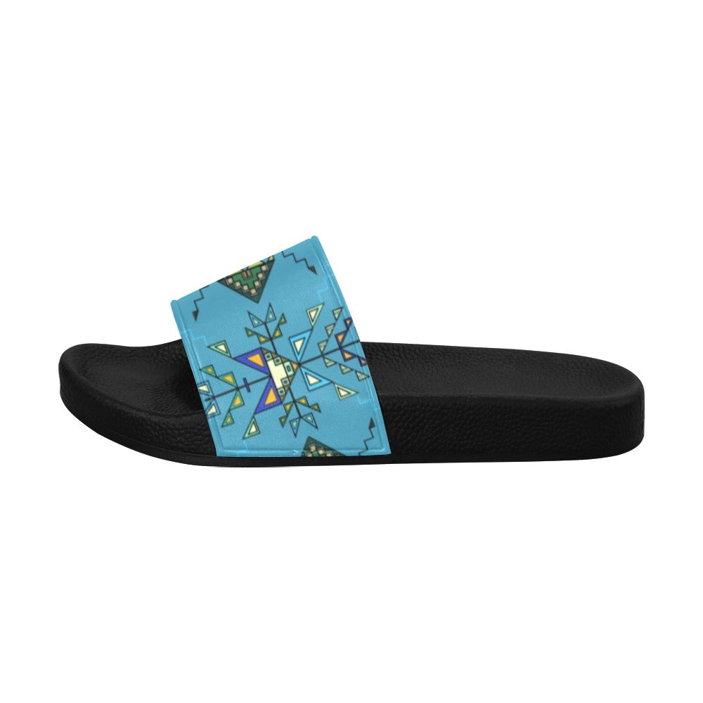 Bear Shield Blue Men's Slide Sandals