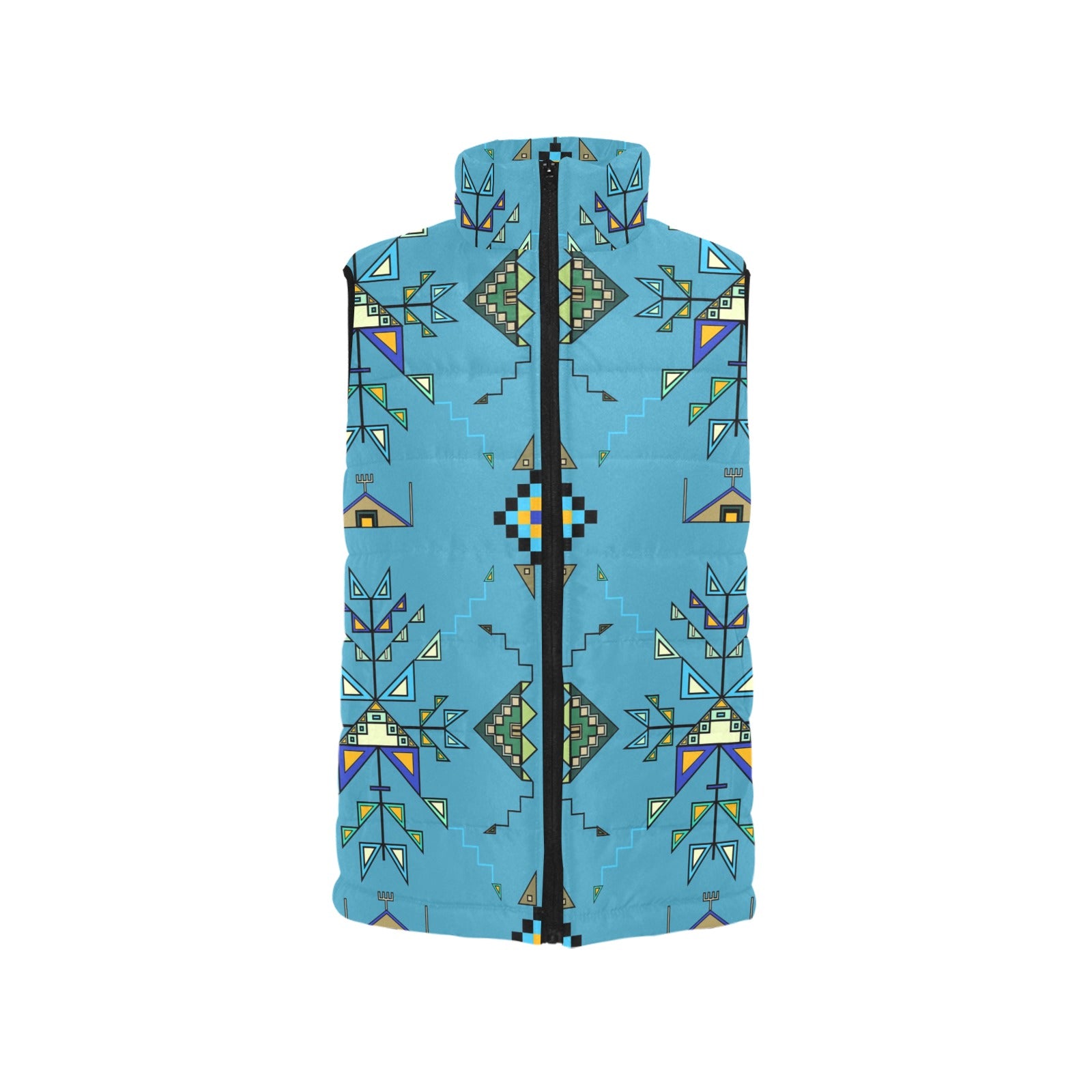 Bear Shield Blue Women's Padded Vest Jacket