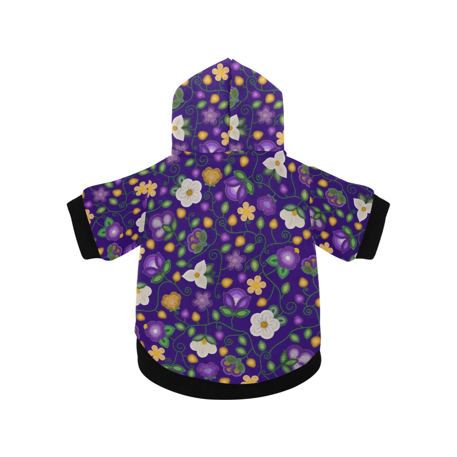 Midnight Moss Bloom Aubergine Pet Dog Hoodie
