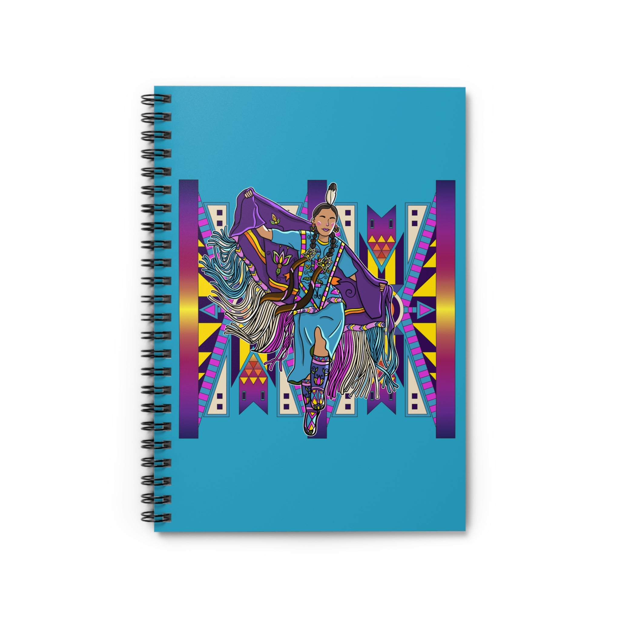 Fancy Dancer Trans BG 3 Spiral Notebook