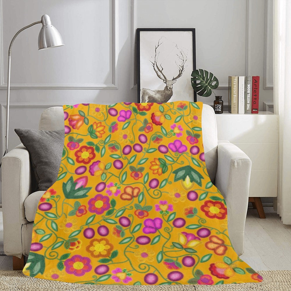 Boreal Bounty Yellow Ultra-Soft Micro Fleece Blanket 60"x80"