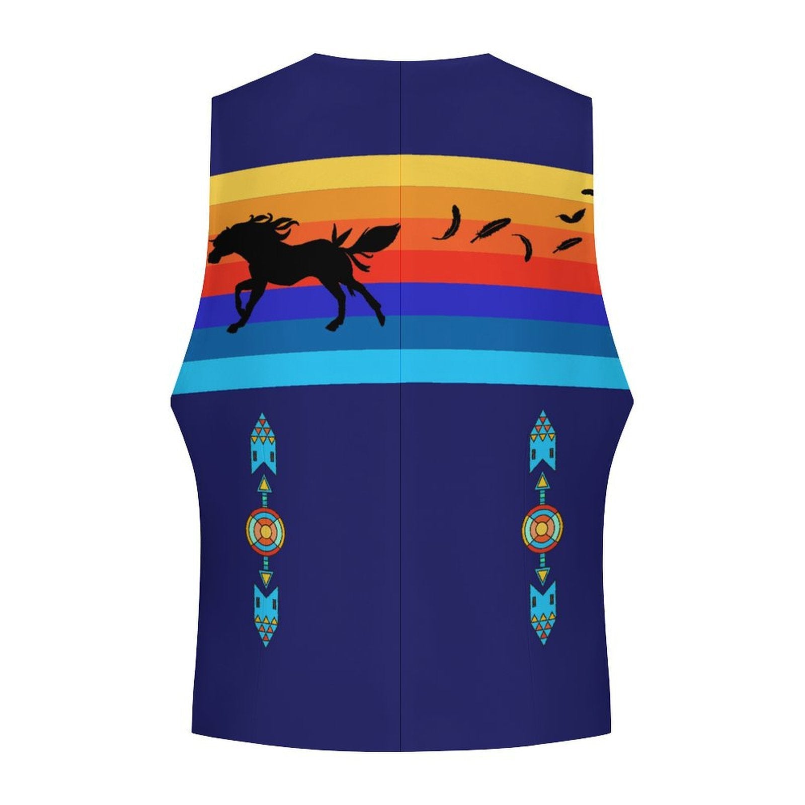 Blooming Spirit Geometric Men's Sleeveless Suit Vest