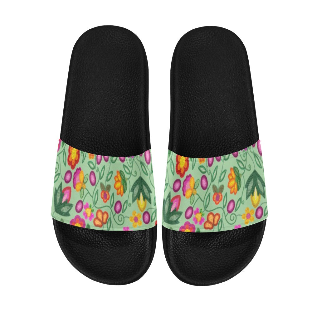 Boreal Bounty Green Women's Slide Sandals