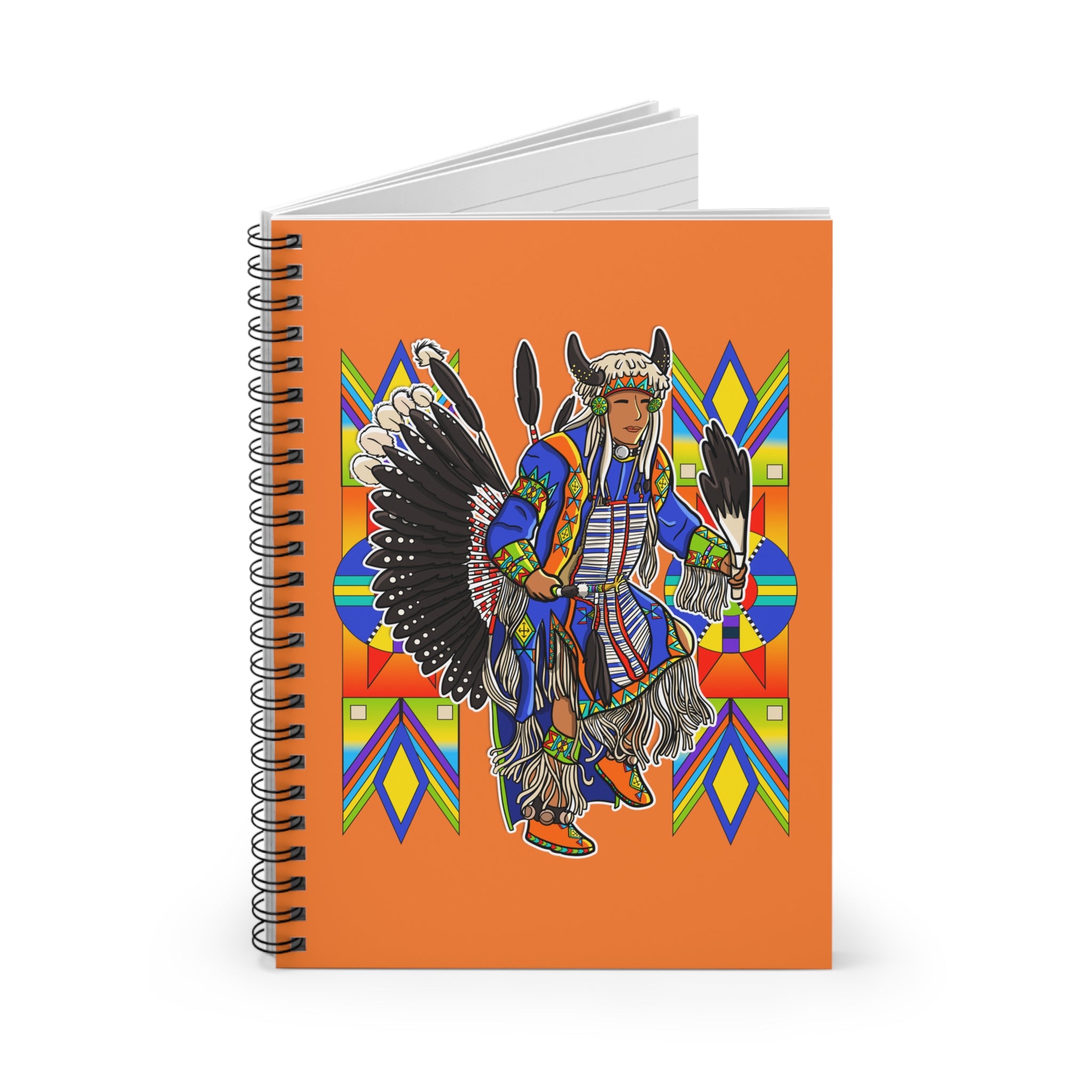 Traditional Powwow Man Dancer 1 Spiral Notebook