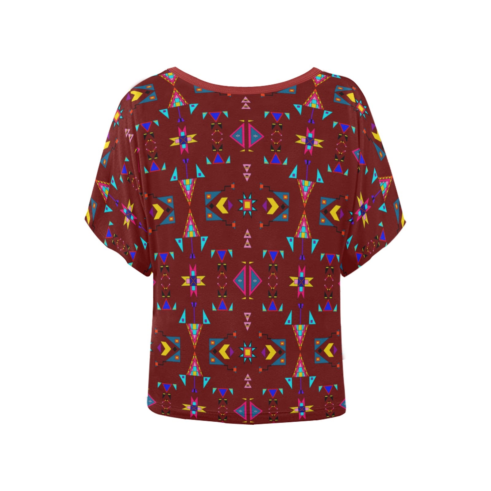 Enemy Territory Dark Maroon Women's Batwing-Sleeved Blouse T shirt