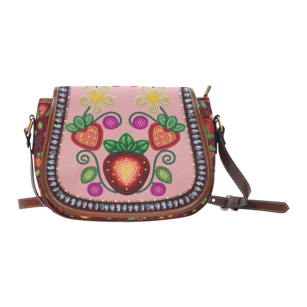Berry Rites Pink-Maroon Saddle Bag/Large