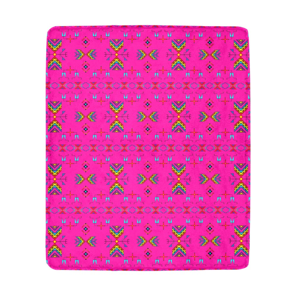 Rainy Chief Rainbow Hot Pink Ultra-Soft Micro Fleece Blanket 50"x60"