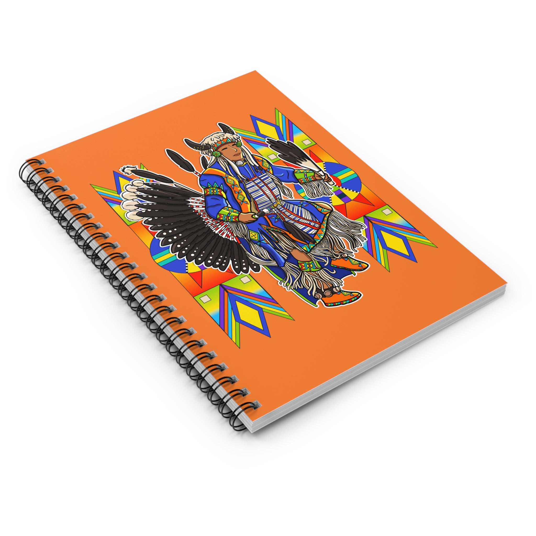 Traditional Powwow Man Dancer 1 Spiral Notebook