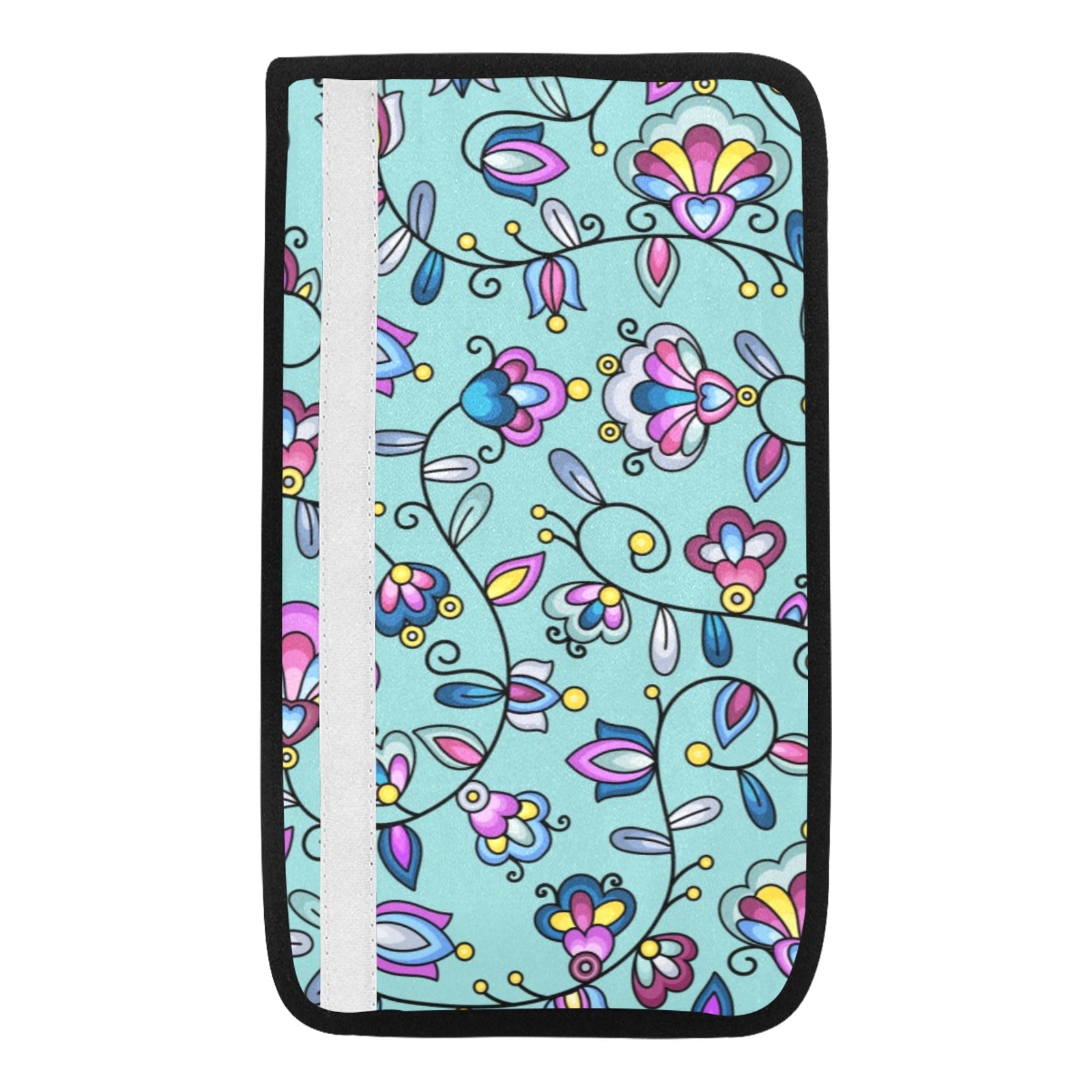 Autumn Bundle Blessing Turquoise Car Seat Belt Cover 7''x12.6'' (Pack of 2)