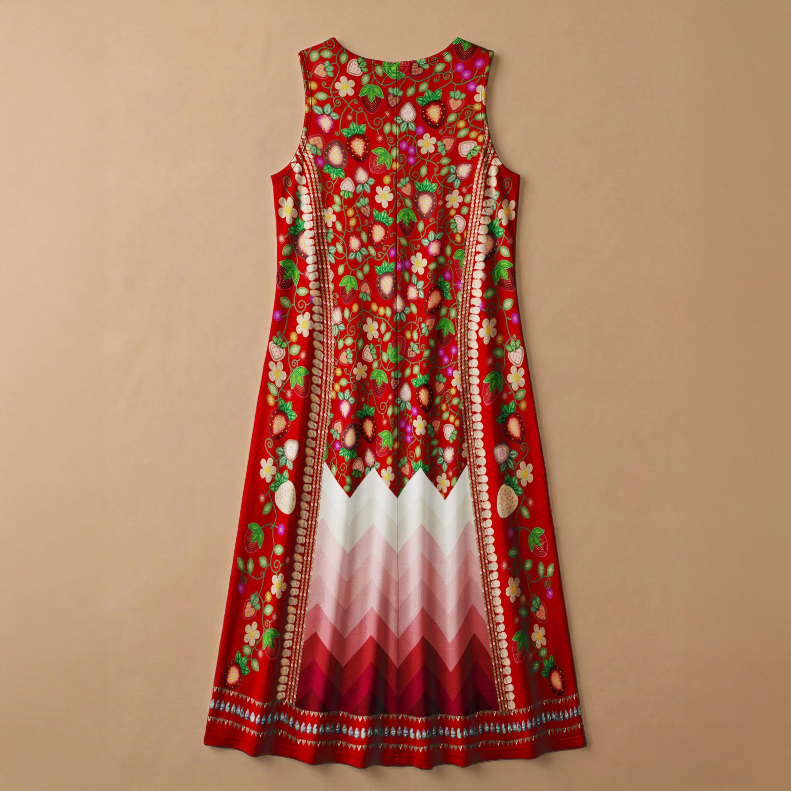 Berry Rites Red 1 Women's Sleeveless Long Dress