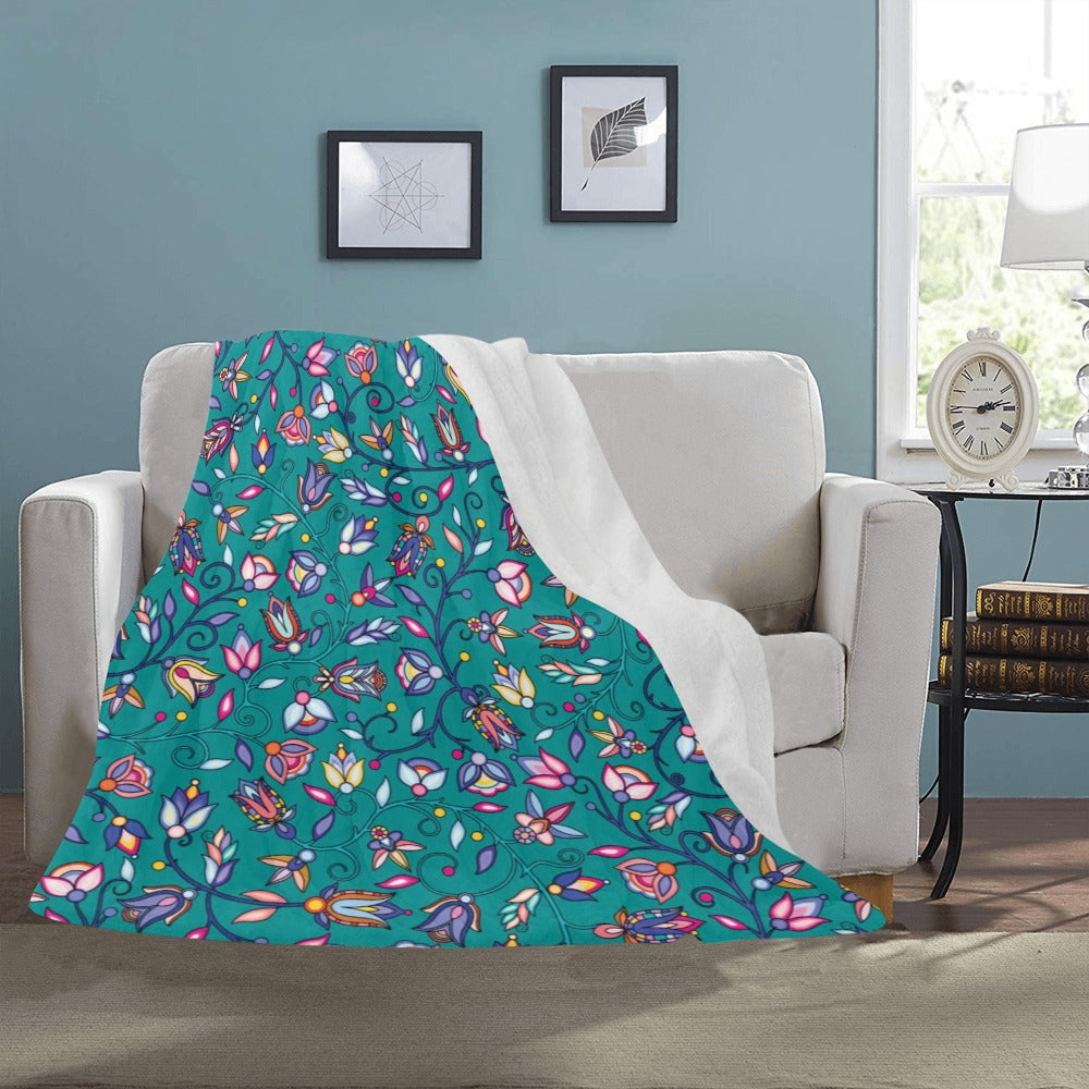 Buffalo Bloom Turquoise Ultra-Soft Micro Fleece Blanket 50"x60"