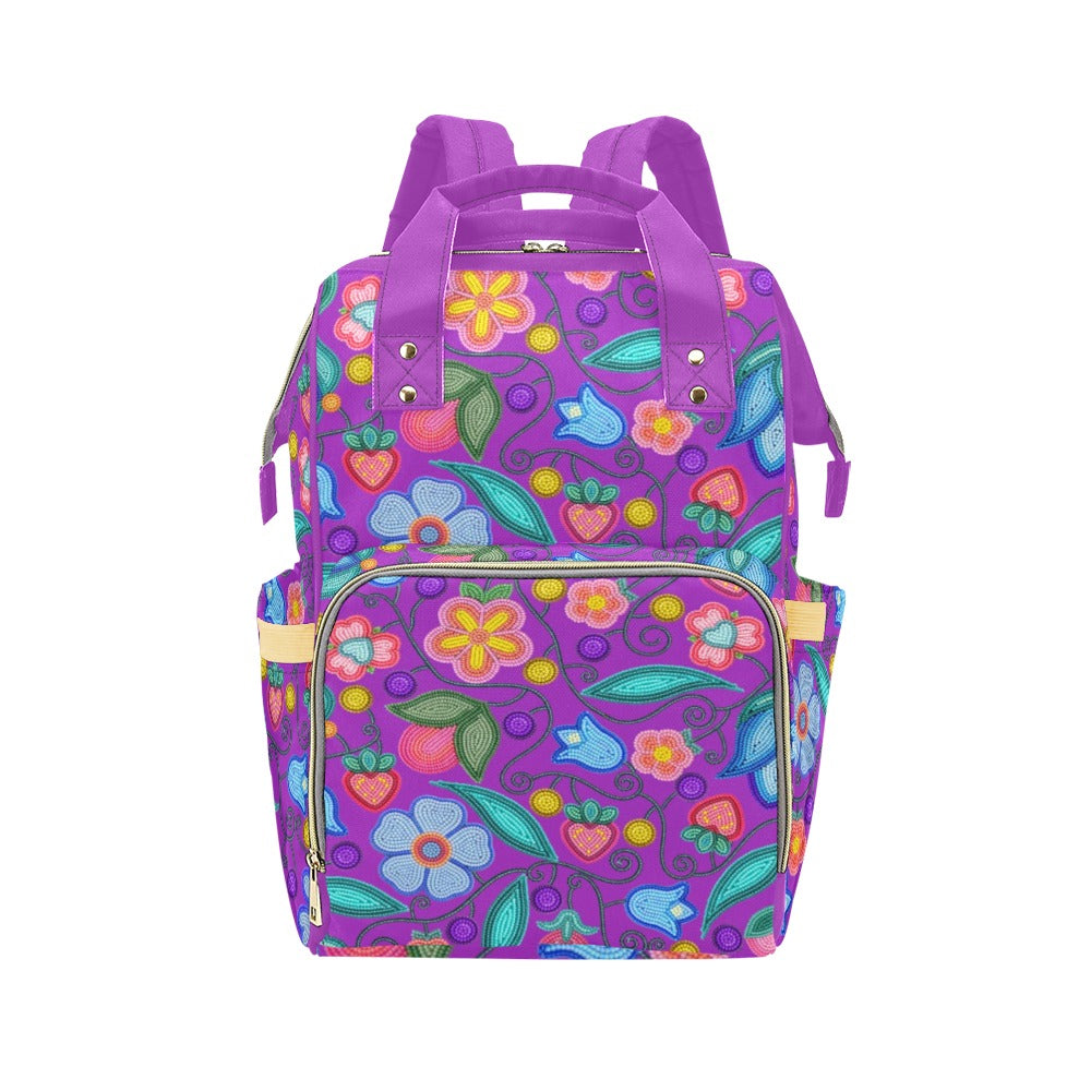 Sweet Offering Purple Multi-Function Diaper Backpack/Diaper Bag