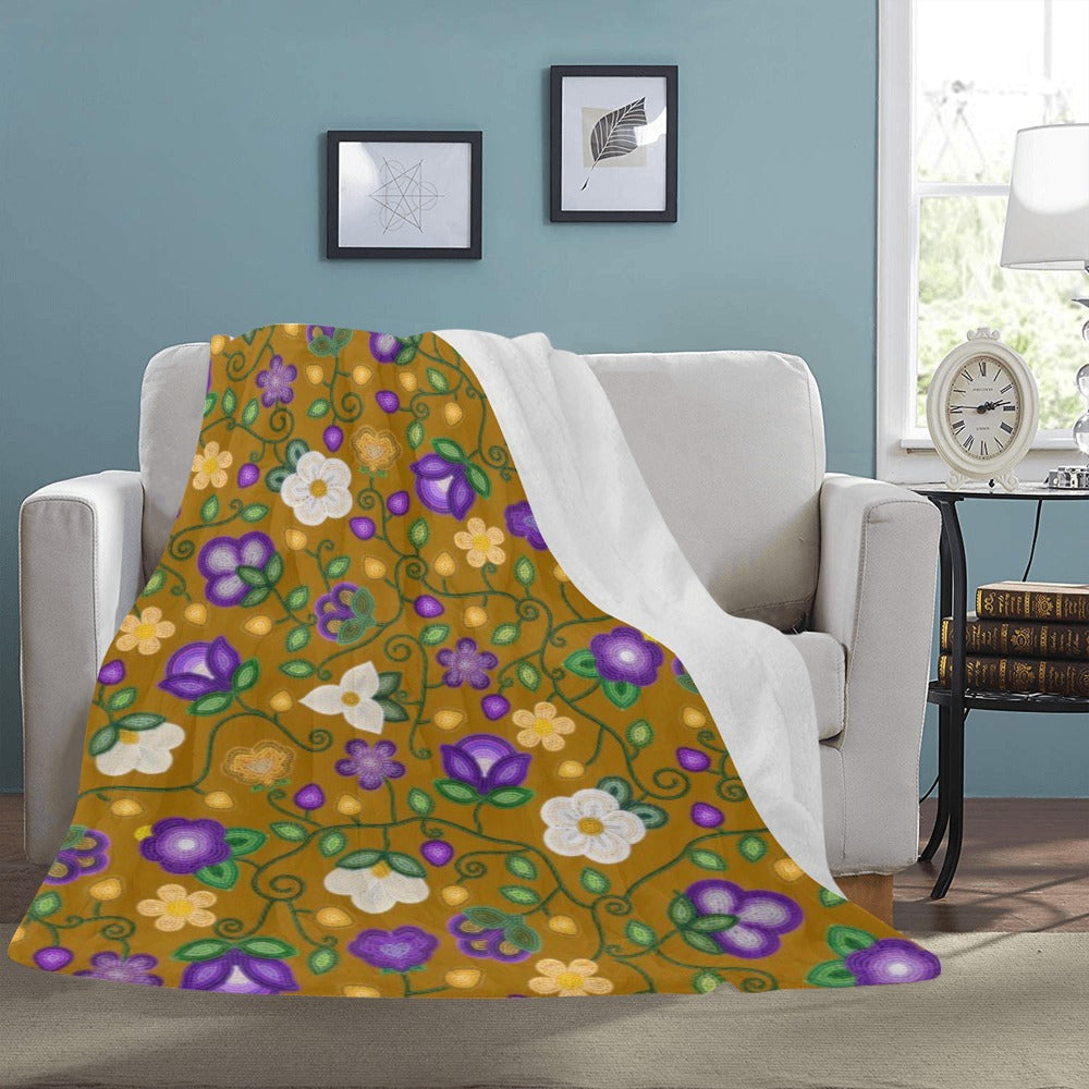 Midnight Moss Bloom Toffee Ultra-Soft Micro Fleece Blanket 60"x80"