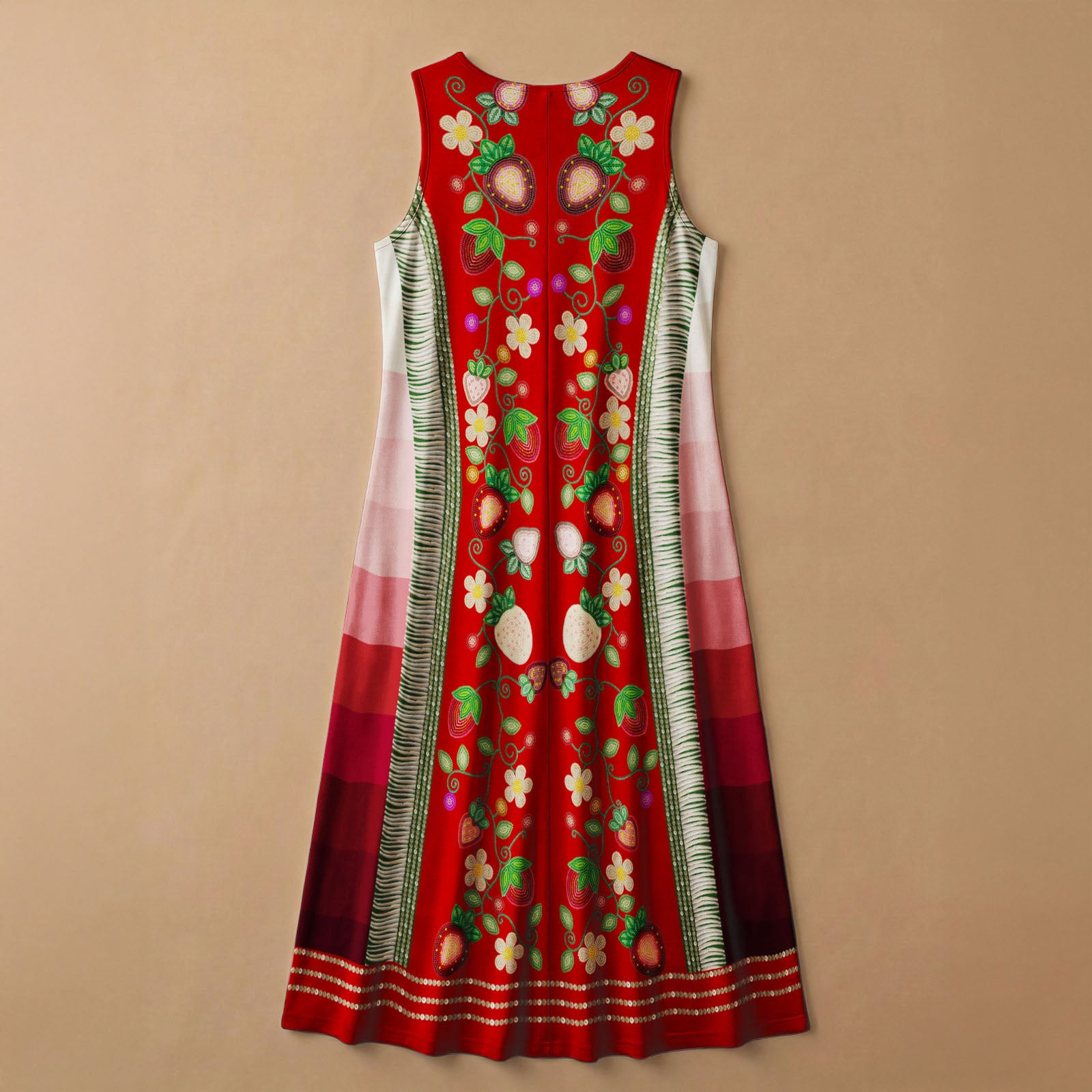 Berry Rites Red 2 Women's Sleeveless Long Dress