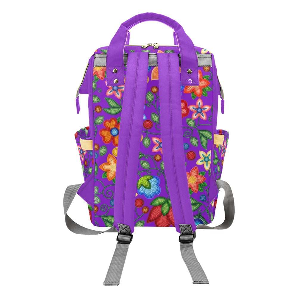 Morning Harmony Purple Multi-Function Diaper Backpack/Diaper Bag