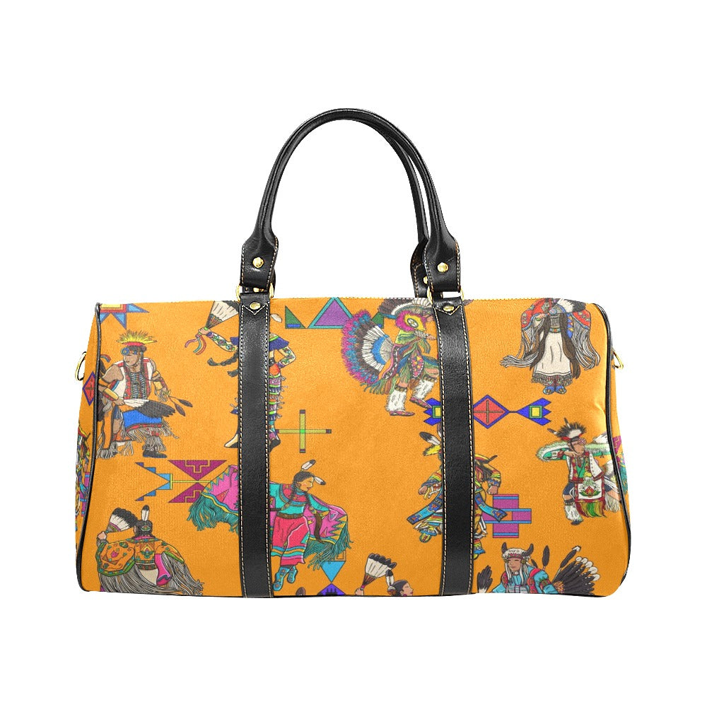 Grand Entry Dancers Orange Waterproof Travel Bag/Small