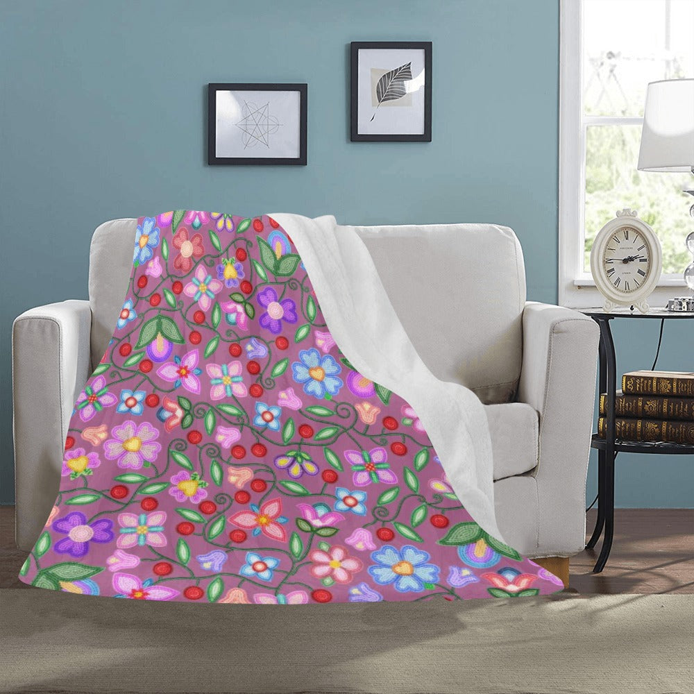 Petal Harmony Dusty Rose Ultra-Soft Micro Fleece Blanket 50"x60"