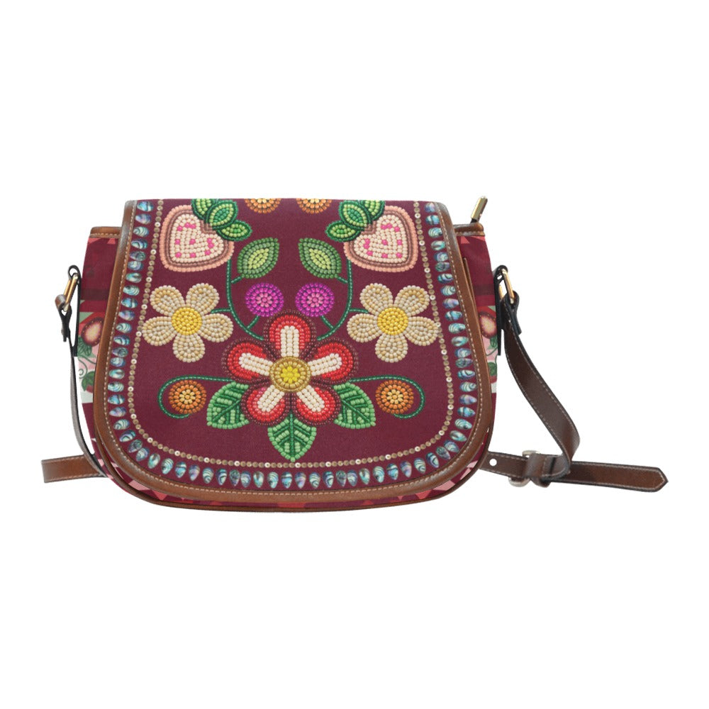 Sacred Berry Maroon Saddle Bag/Large
