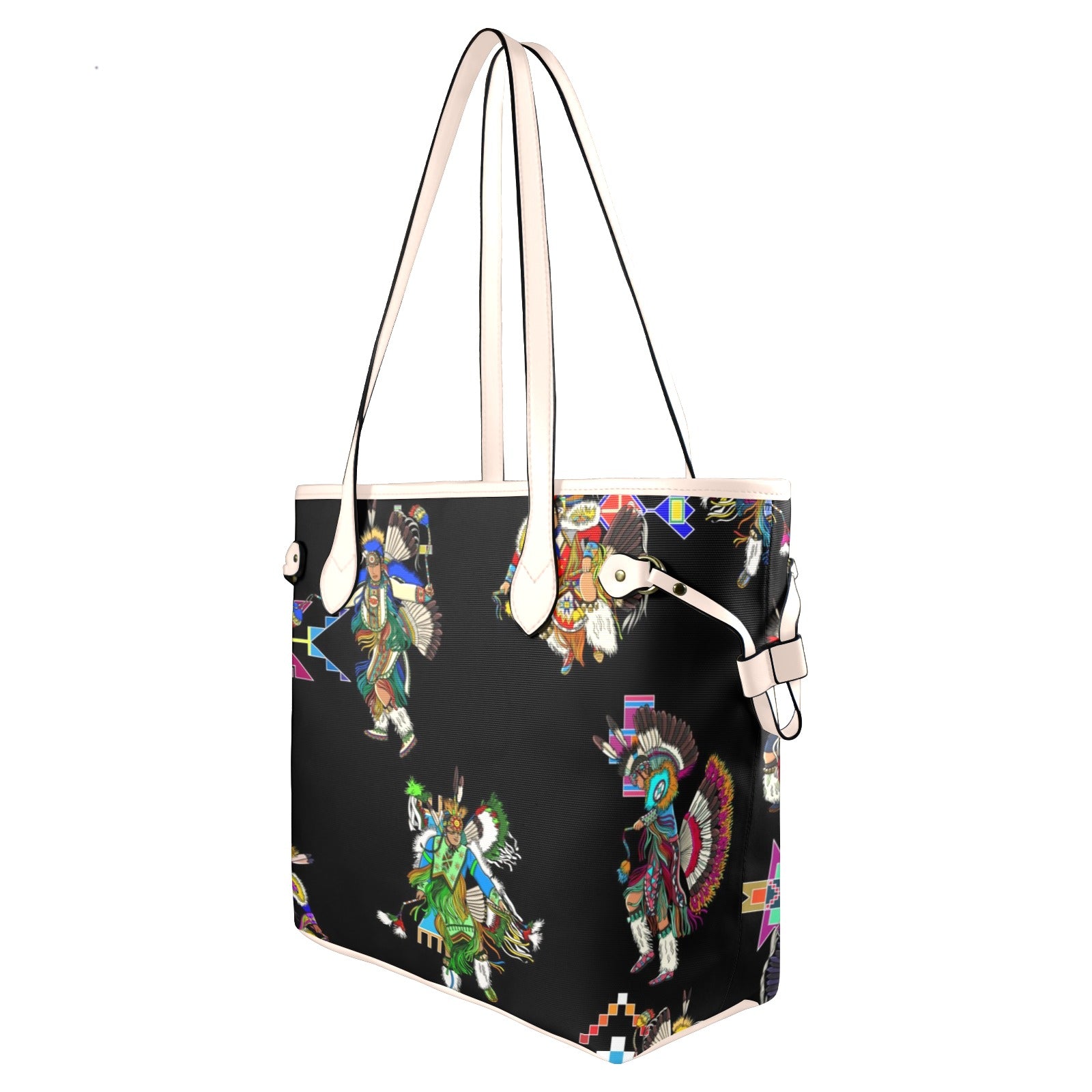 Men's Fancy Dancer Black Clover Canvas Tote Bag