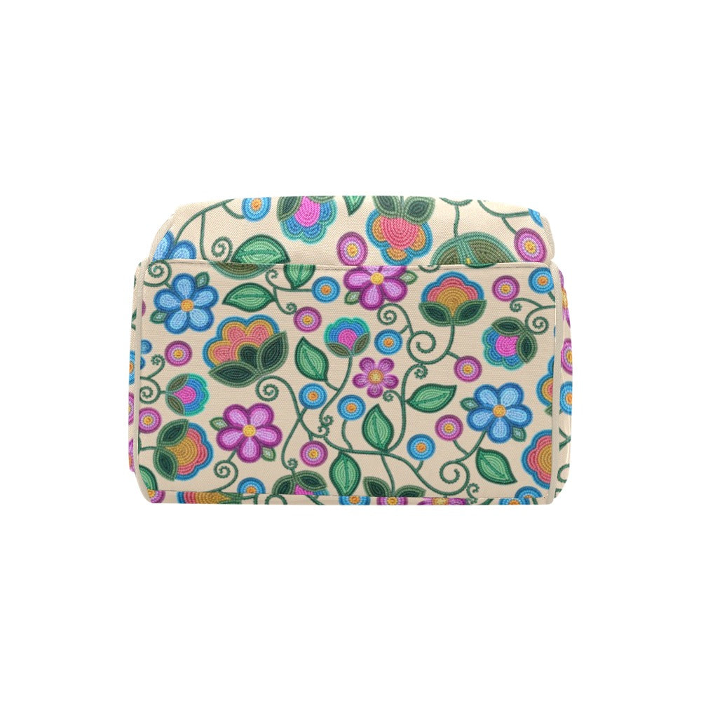 Turquoise Sunbeam Cream Multi-Function Diaper Backpack/Diaper Bag
