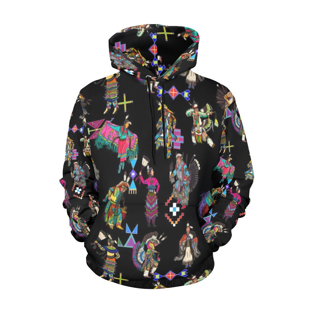 Grand Entry Dancers Black Hoodie for Women (USA Size)