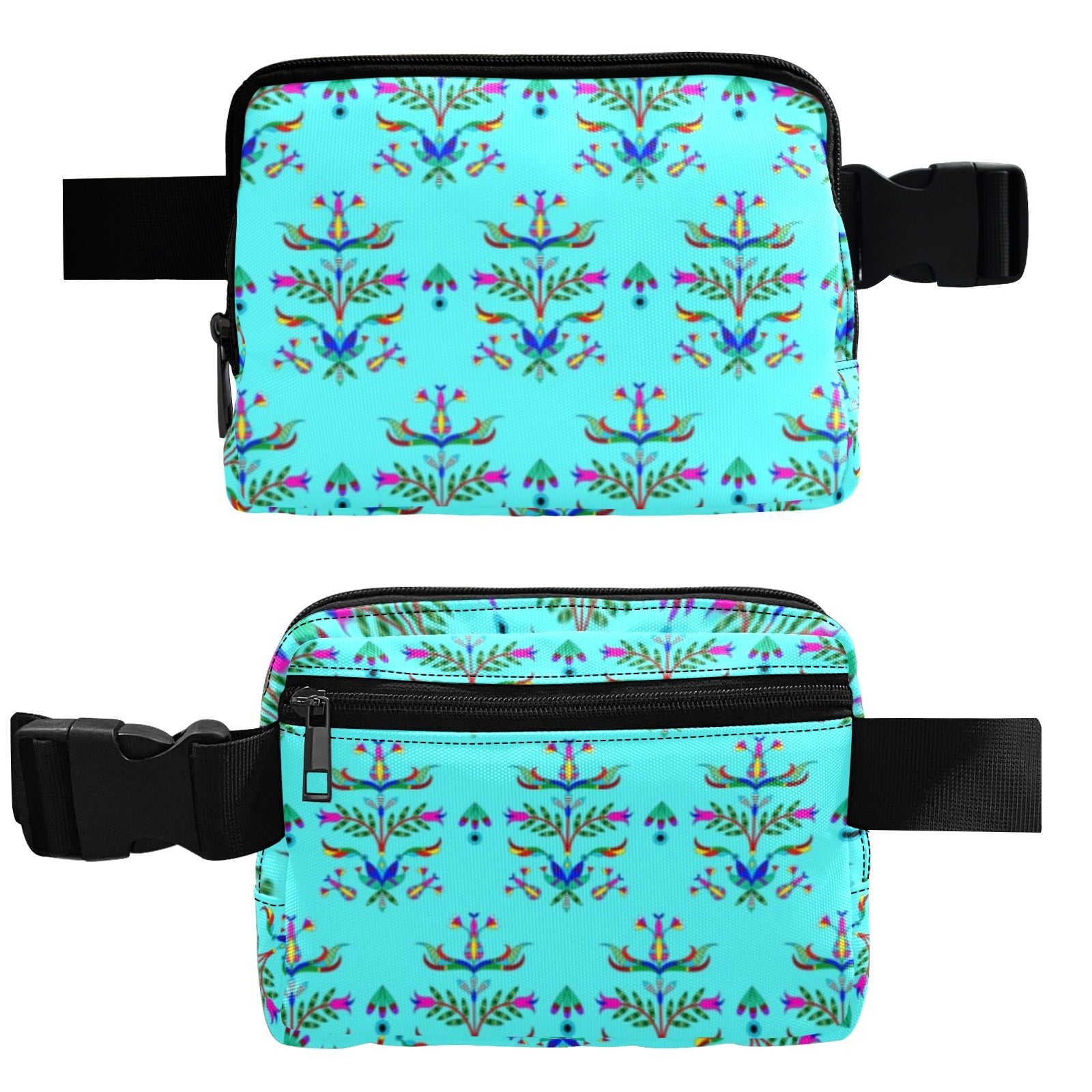 Dakota Damask Turquoise Belt Bag