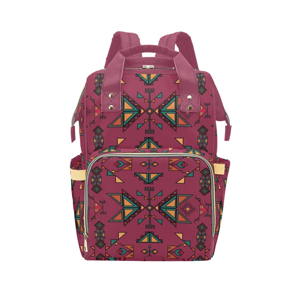 Arrow Dawn Maroon Multi-Function Diaper Backpack/Diaper Bag