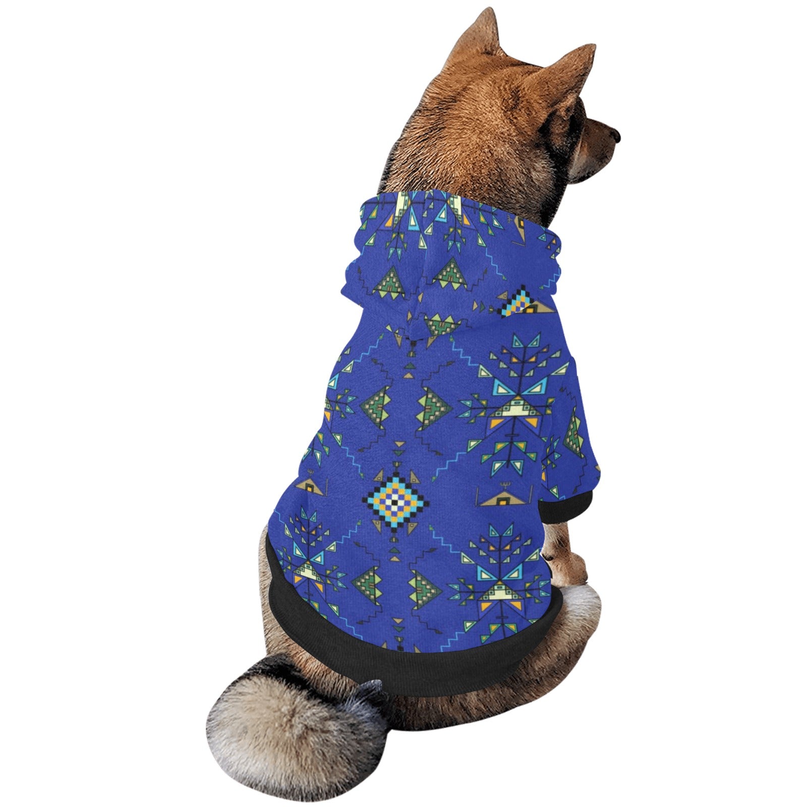 Bear Shield Dark Blue Pet Dog Hoodie
