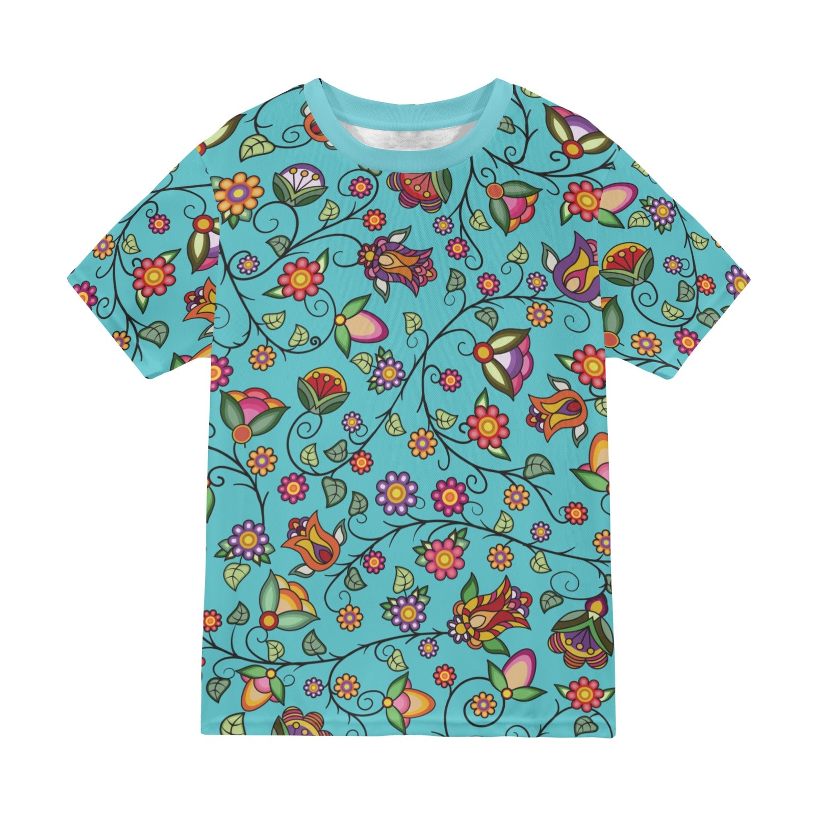 Heartbeat Petals Turquoise T-shirt for Men