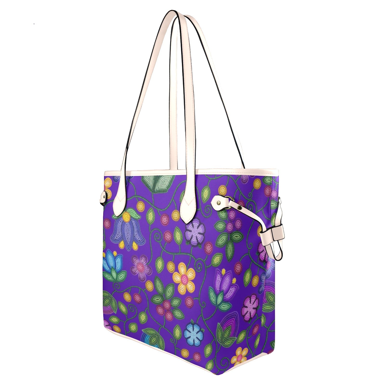 Bloom Uplift Indigo Clover Canvas Tote Bag