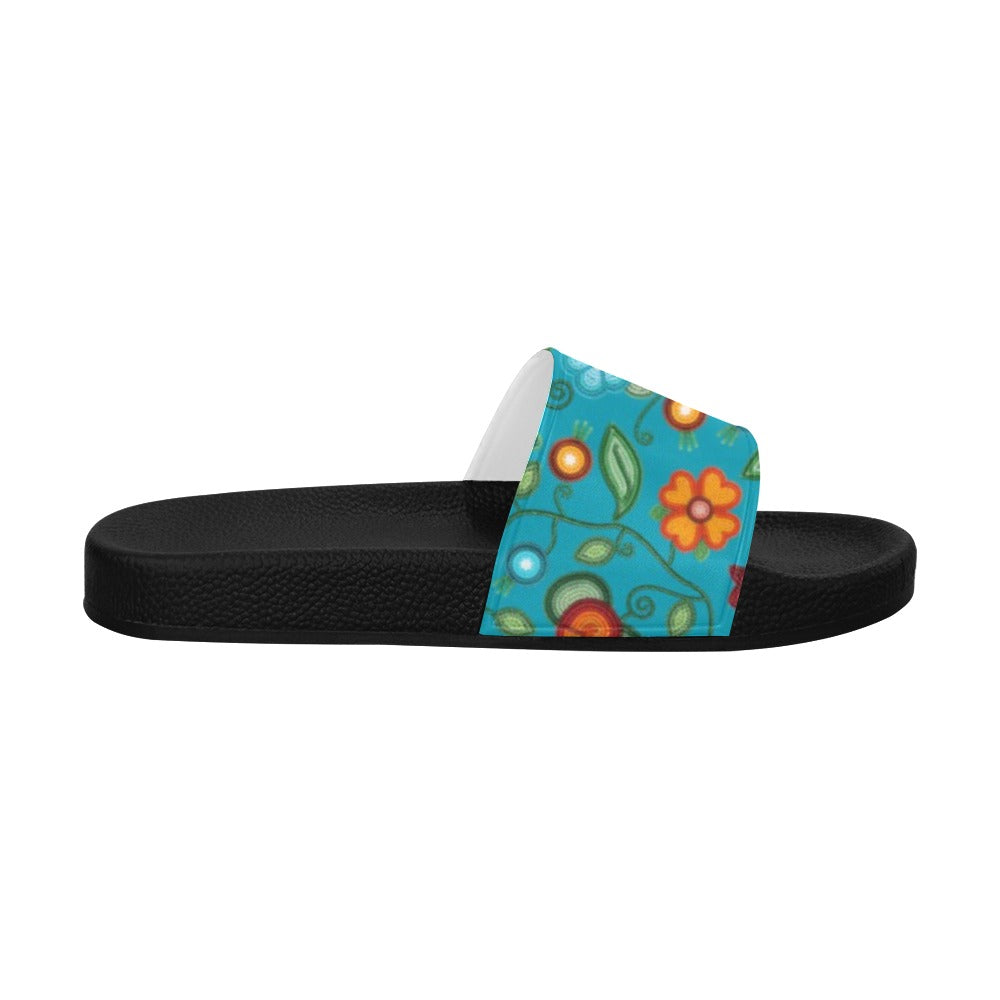 Prairie Fire Petals Ocean Women's Slide Sandals