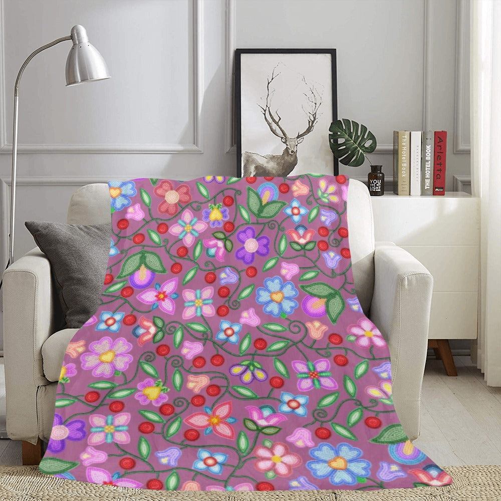 Petal Harmony Dusty Rose Ultra-Soft Micro Fleece Blanket 60"x80"
