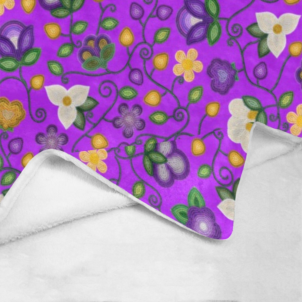 Midnight Moss Bloom Purple Ultra-Soft Micro Fleece Blanket 40"x50"