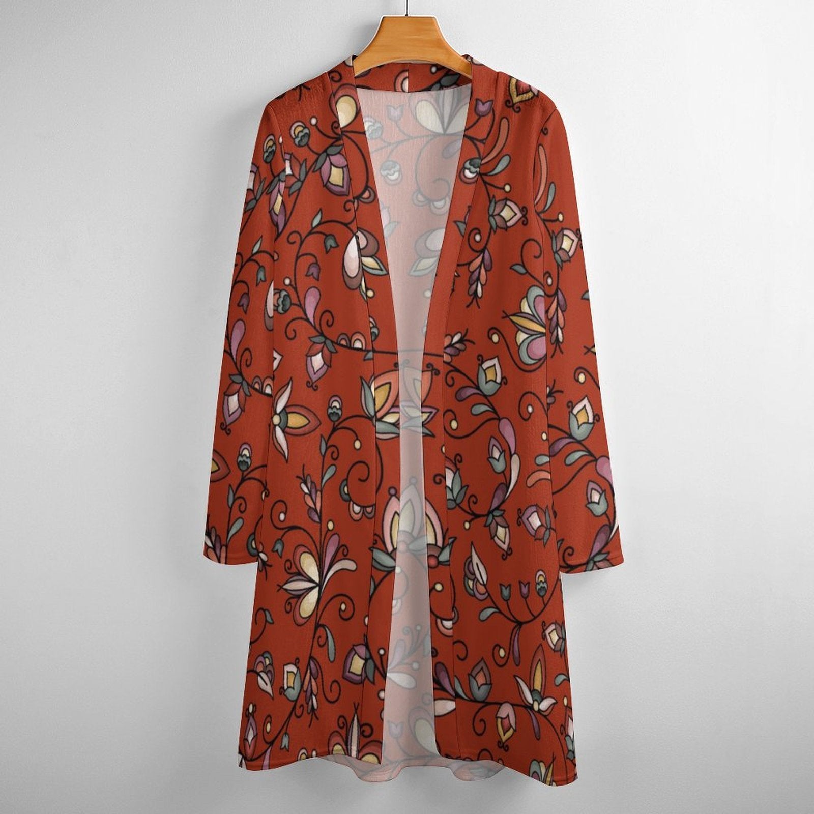 Burnt Sky Petals Red Cardigan