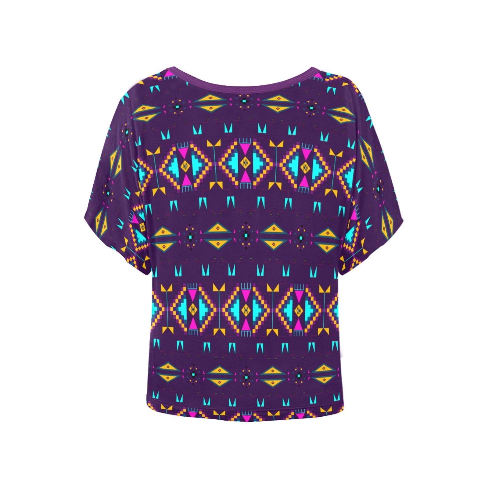 Rite of Passage Dark Purple Women's Batwing-Sleeved Blouse T shirt