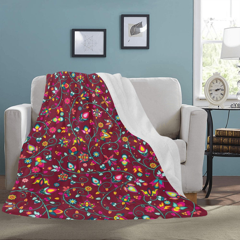 Thorny Path Cranberry Ultra-Soft Micro Fleece Blanket 60"x80"