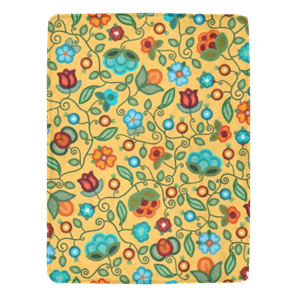 Prairie Fire Petals Honey Ultra-Soft Micro Fleece Blanket 60"x80"