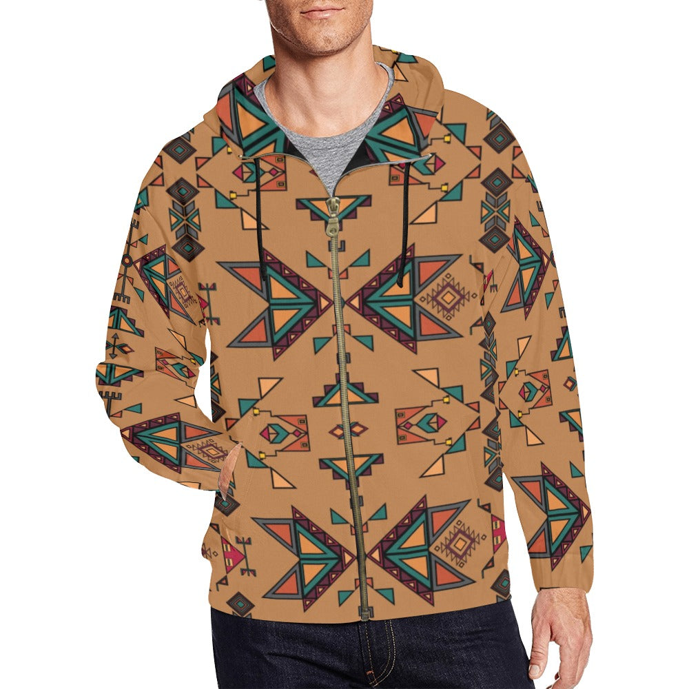 Arrow Dawn Brown Men's Zipper Hoodie