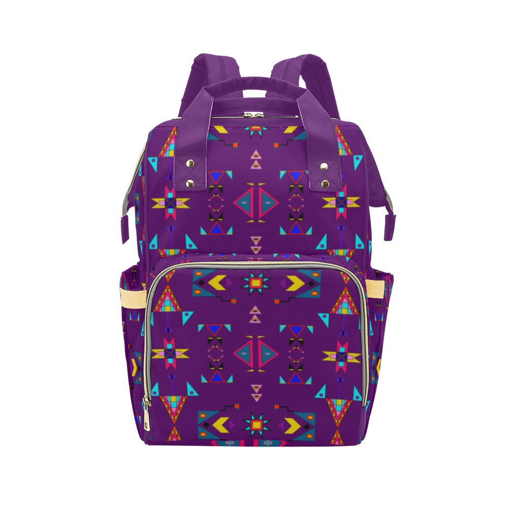 Enemy Territory Berry Multi-Function Diaper Backpack/Diaper Bag