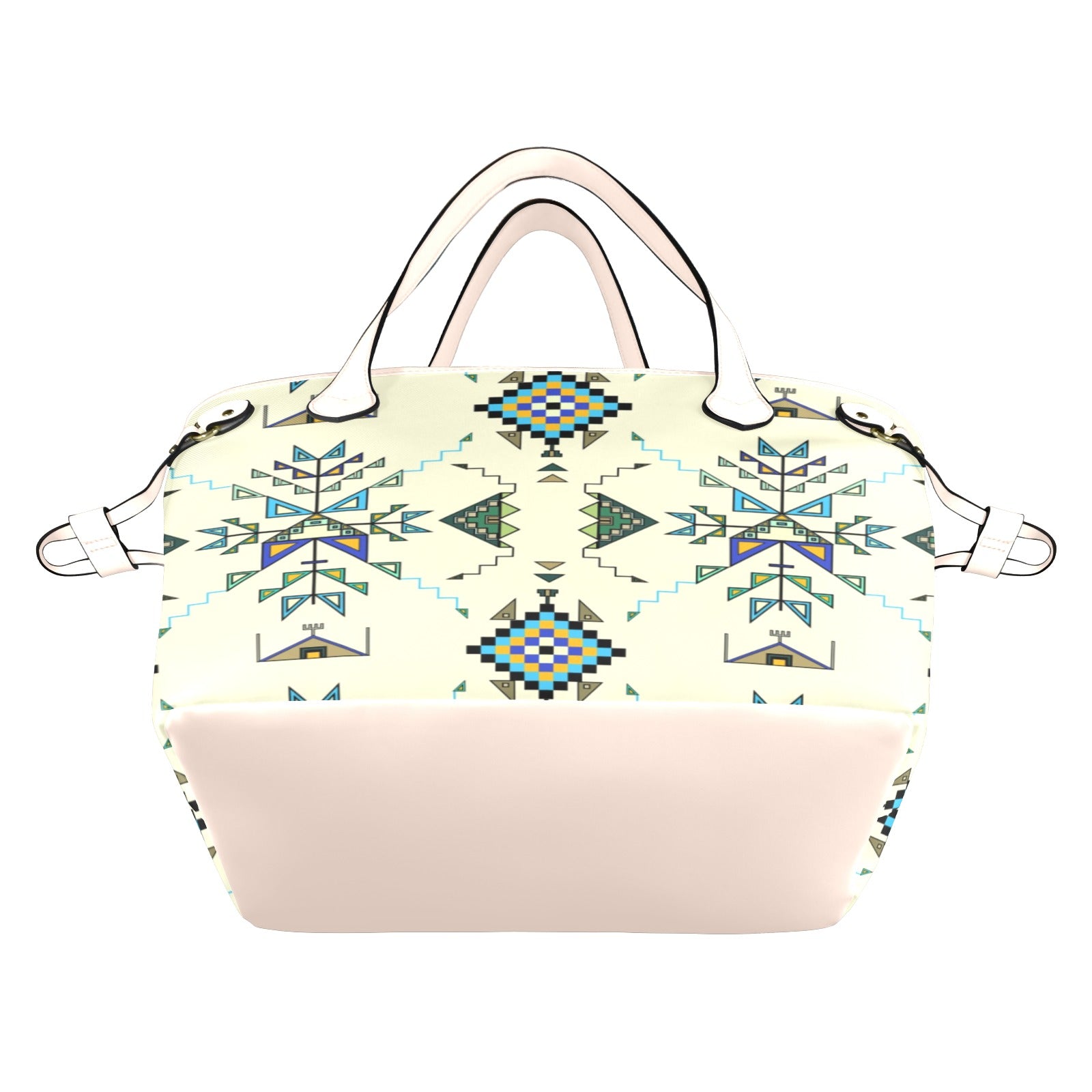 Bear Shield Cream Clover Canvas Tote Bag