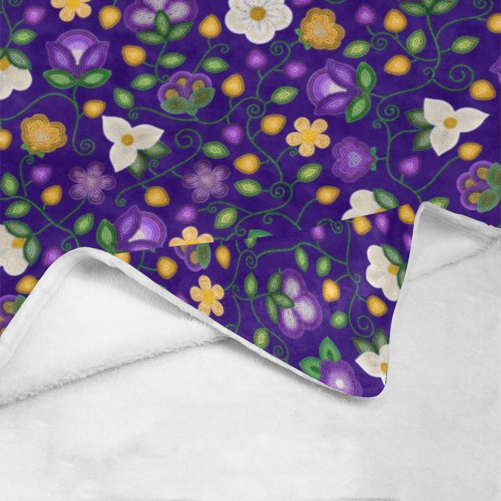 Midnight Moss Bloom Aubergine Ultra-Soft Micro Fleece Blanket 50"x60"