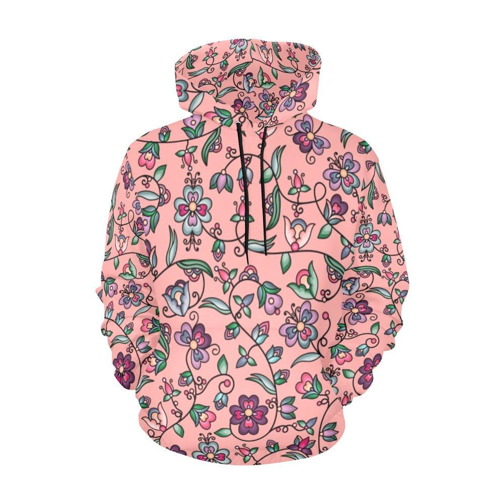 Amber Evening Garland Peach Hoodie for Men (USA Size)